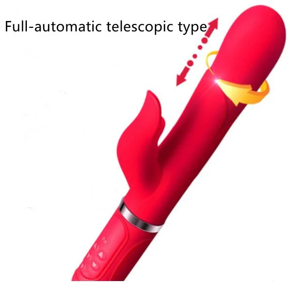 Automatic Telescopic 360 Swing Red Color Sex Women Vibrator Sex Toys